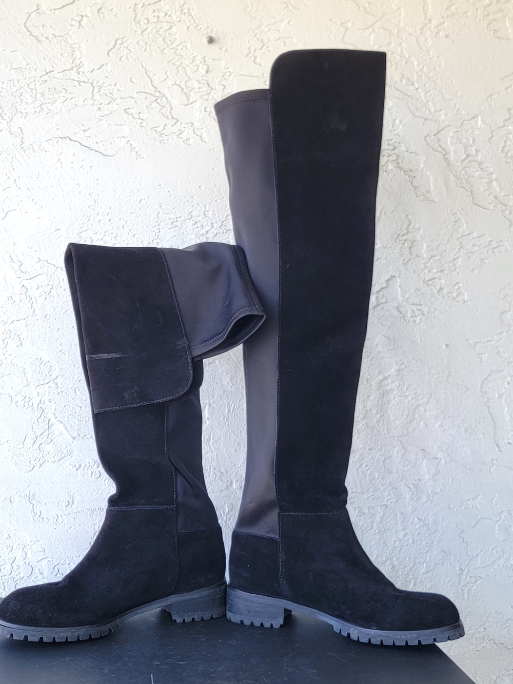 Urban Outfitters Black knee-high boots Size 8 Y2K Boho Gothic Chunky